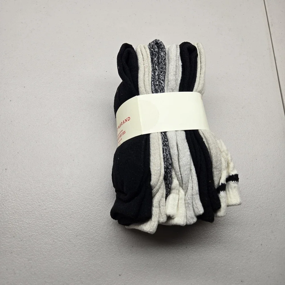 Lucky Brand Women Socks 5-10‎ Black White Gray Super Soft Boot Sock Knit NWT